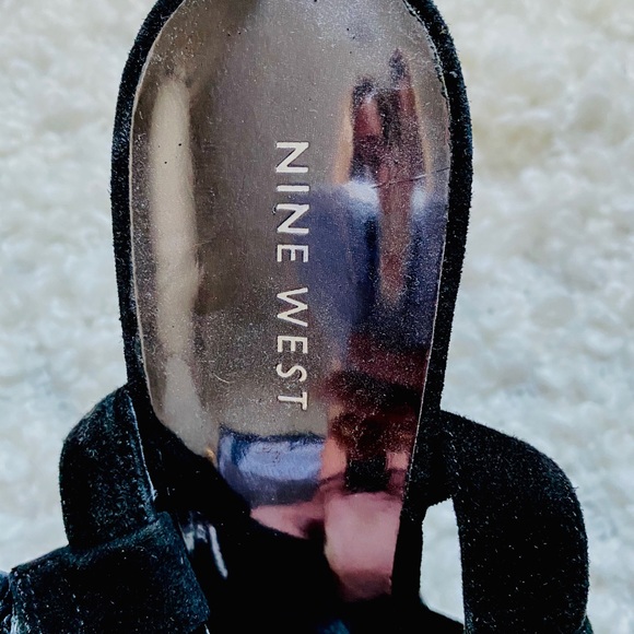 Nine West block heel sandal size 8.5 & free clutch - Picture 9 of 12